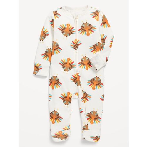 Printed 2-Way-Zip Sleep & Play Footed One-Piece for Baby | Old Navy