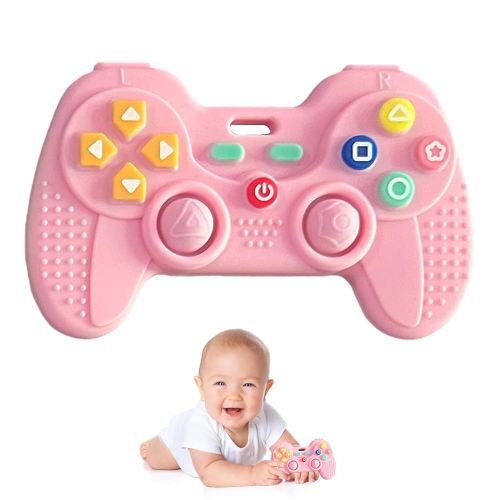 Hooku Silicone Teething Toys for Babies 0-6 Months, Teethers for Babies 6-12 Months, Remote Teether for Baby, Sensory Toys for Babies, Baby Chew Toys