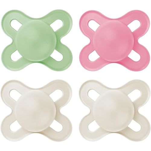MAM Original Start Matte Baby Pacifiers, Binky for 0-3 Months, BPA-Free Silicone Nipple, Easy to Clean, Best for Newborn Babies, Developed with Medical Experts, 4 Count Binkies