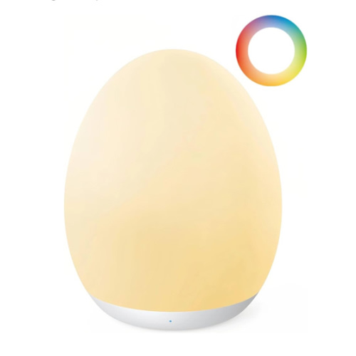 JolyWell Night Light for Kids, Baby Night Light with 7 Colors Changing Mode & Stepless Dimming, Nursery Night Light BPA Free,Rechargeable Egg Night Light for Breastfeeding 1h Timer & Touch Control
