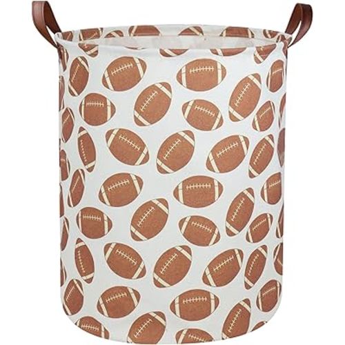 Kids Laundry Hamper Football Hamper for Nursery Boy Clothes Hamper Cute Kids Toys Storage Bin Organizer Football Room Decor for Home(Football)