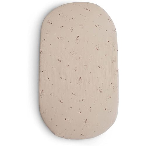 mushie Extra Soft Bassinet Muslin Crib Sheet | 30" x 16" (Falling Stars)