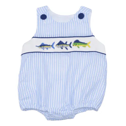 Hand Smocked Sport Fish Bubble