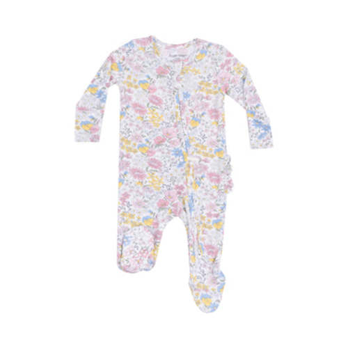 2 Way Zipper Ruffle Back Footie- Amelia Floral – Angel Dear