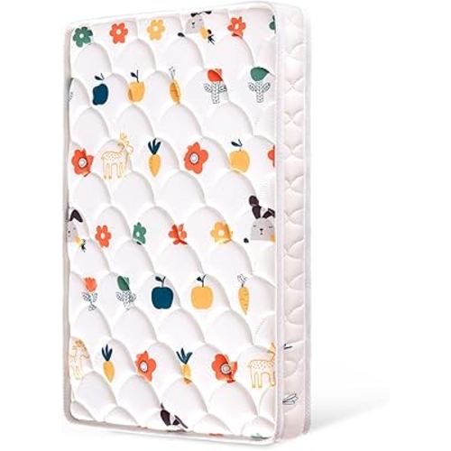 Mini Crib Mattress 38" x 24" x 4"- Firm Support and Comfort Premium Foam,Noiseless and Odorless,Hypoallergenic Mini Crib Mattress,Fits Mini and Portable Cribs,Dual Sided with Soft Breathable Fabric