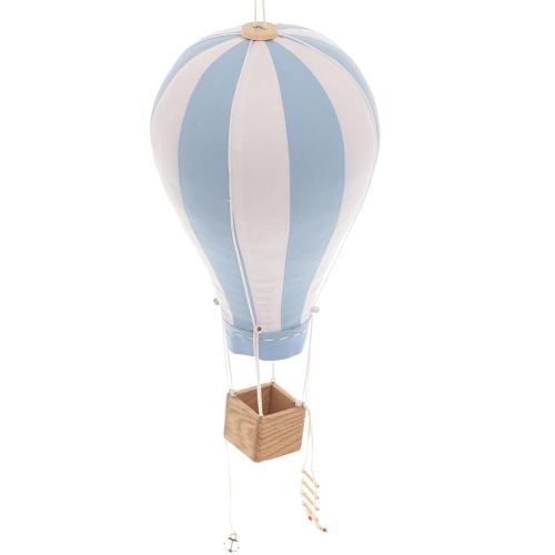 Hanging Textile Baby Blue Hot Air Balloon Kid Nursery Children Room Decor Baby Shower Gift Large 12 in
