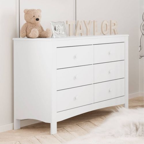 Graco Noah 6-Drawer Double Dresser - White