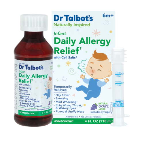 Dr. Talbot's Homeopathic Infant Daily Allergy Relief with Cell Salts, Grape, 4 fl oz HSA/FSA Eligible