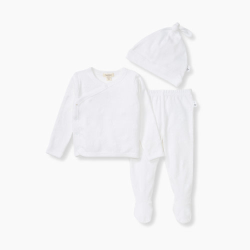 Burt's Bees Baby Organic Cotton Raised Terry Bee Take Me Home Set - Cloud Bee, Newborn