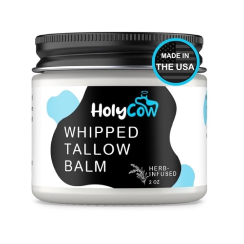 Beef Tallow For Skin - Whipped Tallow Balm with Organic Jojoba Oil (Unscented/Herb-Infused), Grass Fed Beef Tallow Face Moisturizer for Eczema, Baby, Lip Balm - Lotion For Extremely Dry Skin