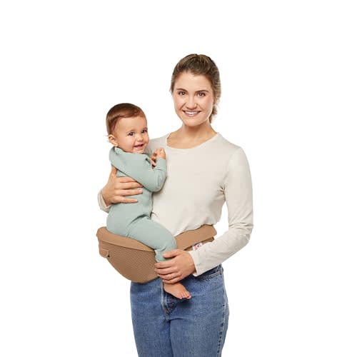 Ergobaby Alta Hip Seat All-Position Breathable Mesh Hip Seat & Carrier, Camel Brown