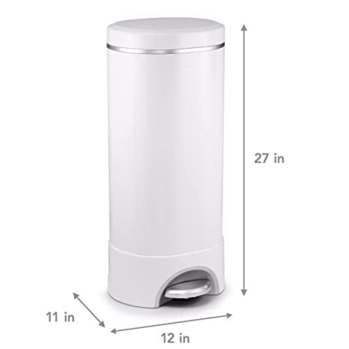 Munchkin Step Diaper Pail Powered by Arm & Hammer, Includes (1) Bonus Toss Disposable Diaper Pail