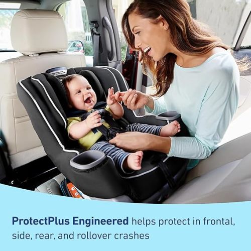 Graco Extend2Fit Convertible Baby Car Seat, Rear and Forward Facing, Adjustable Extension Panel for Extra Legroom, Gotham