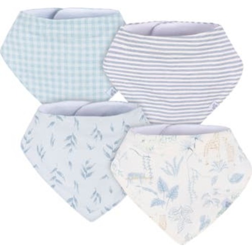 Bandana Bibs 4-Pack Blues