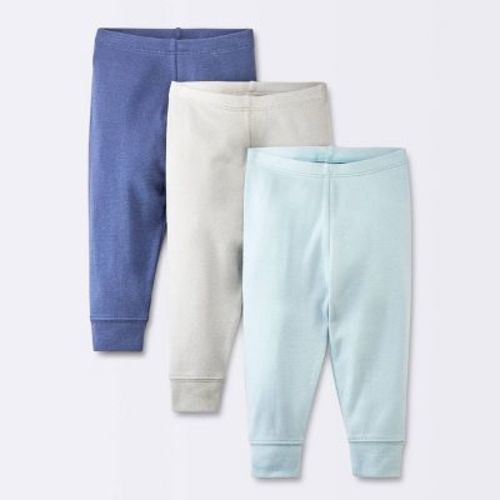 Baby Boys' 3pk Cotton Pants - Cloud Island™ Blue 0-3m