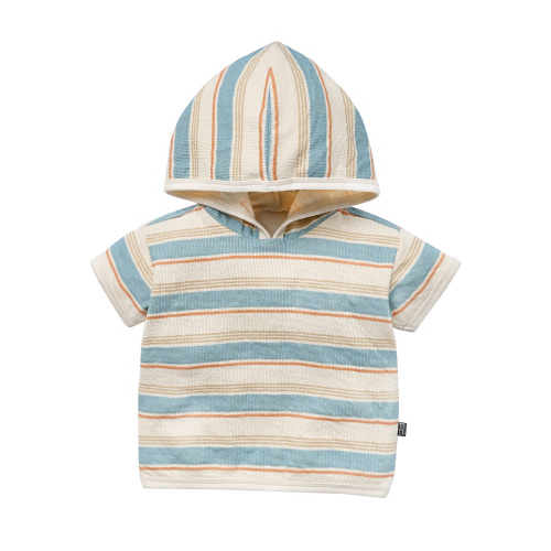 Modern Moments by Gerber Baby Neutral Organic Hooded Short Sleeve Top, Sizes 0/3 Months - 24 Months