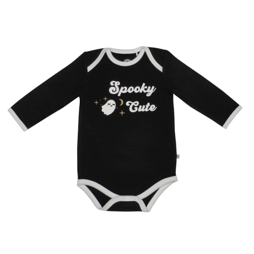 Spooky Cute Halloween Long Sleeve Viscose Bamboo Terry Ringer Baby One – Emerson and Friends
