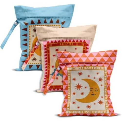 Boho Moon Print Wet Dry Bags