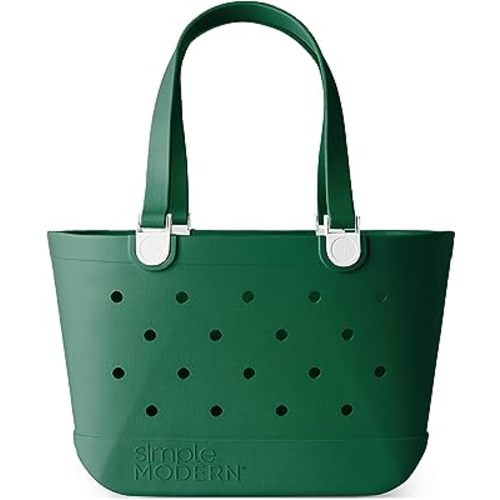 Simple Modern Beach Bag Rubber Tote | Waterproof Large Tote Bag with Zipper  Pocket for Beach, Pool Boat, Groceries, Sports | Getaway Bag Collection 