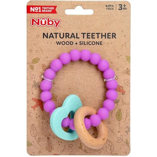Nuby Wood & Silicone Teether