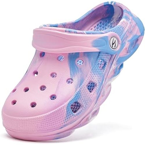 HOBIBEAR Boys and Girls Classic Graphic Garden Clogs Slip on Water Shoes(Toddler/Little Kids/Big Kids)