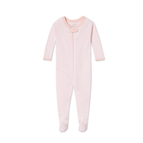 LAKE | Baby | Pima Cotton Pajamas | English Rose Stripe Baby Sleeper