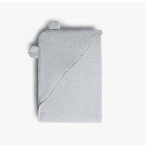 Organic Hooded Baby Towel with Ears - Sky