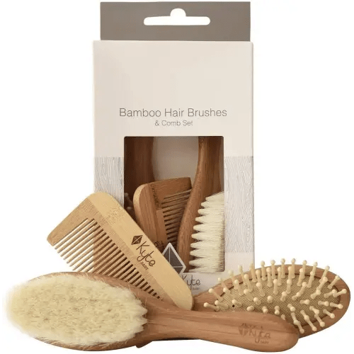 Kyte Baby 3-Piece Brush Set - Natural