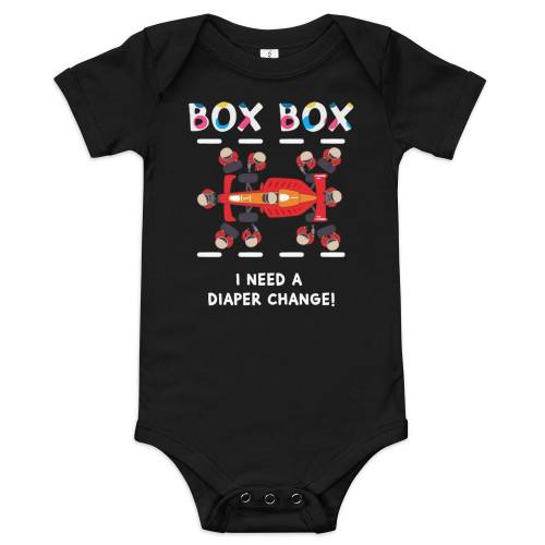 Baby short sleeve one piece Box Box I need a diaper change