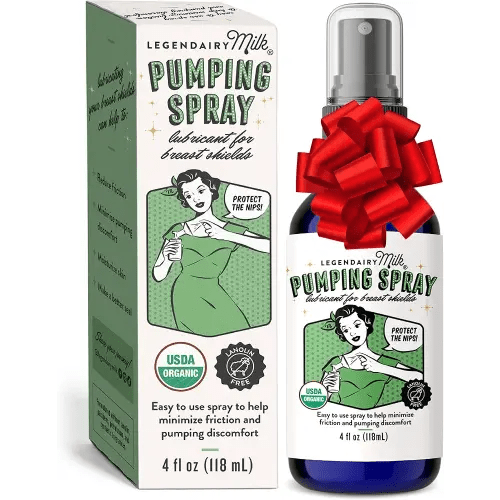 Legendairy Milk Pumping Spray 4 oz., Helps Sore Nipples & Clogged Ducts, Organic Lubricant for Breast Shields and Flanges, Vegan Breast Pump Spray, Natural & Lanolin-Free, Made in USA