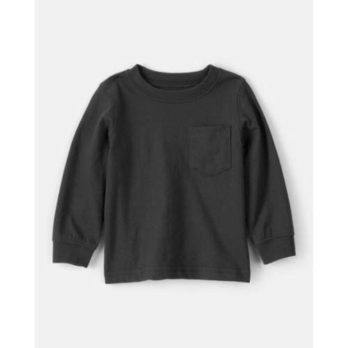 Baby Boy Long-Sleeve Pocket Tee - Black