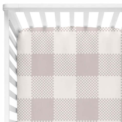 Big Check Crib Sheet | Sand
