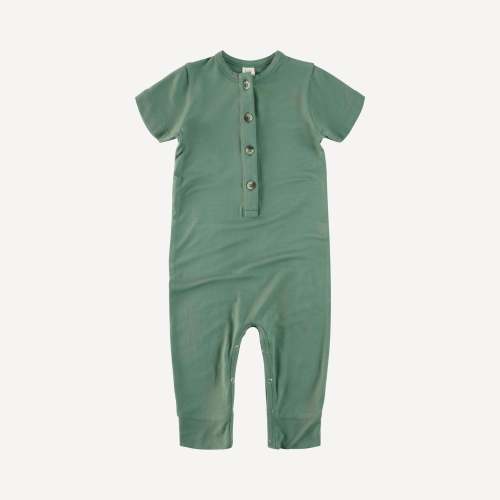 6-12 months | short sleeve sport union suit | swan lake | bamboo