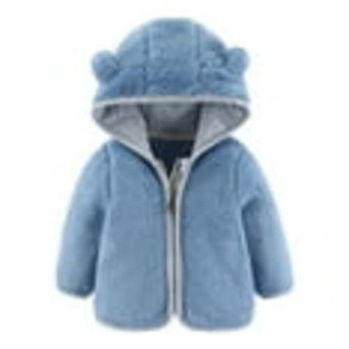 Infant Fleece Jacket Girls Fall Jacket Baby Boy Girls Bear Ear Hooded Coat Zipper Jacket Baby Girls' Outerwear Jackets & Coats for Newborn 0-6 Months