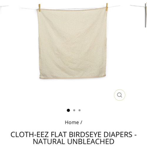 Cloth-eez - Natural Unbleached Flat Birdseye Diapers