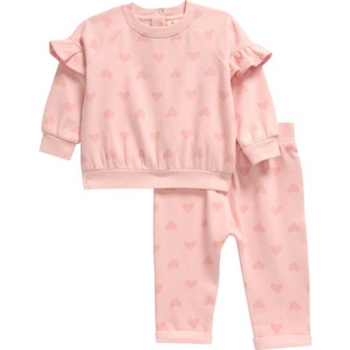 Ruffle Trim Sweatshirt & Sweatpants Set, 3M