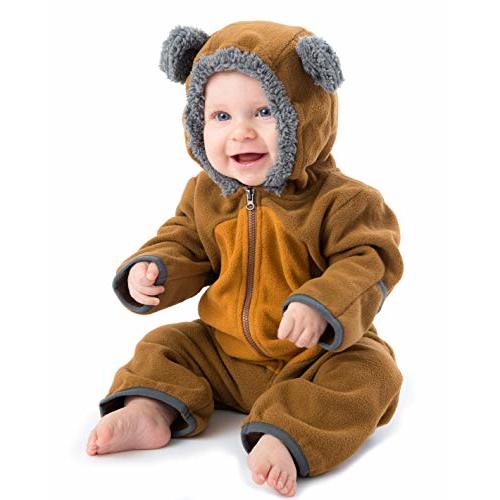 Fleece Baby Bunting Bodysuit – Infant One Piece Kids Hooded Romper Outerwear Toddler Jacket