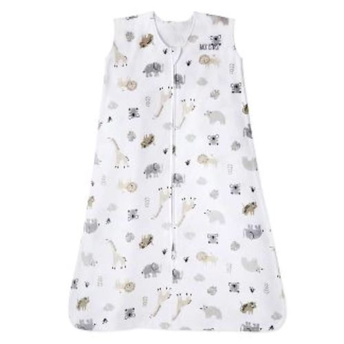HALO SleepSack, 100% Cotton Wearable Blanket, Swaddle Transition Sleeping Bag, TOG 0.5, Animal Paint, Large, 12-18 Months