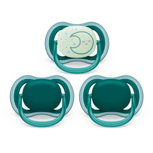 Philips Avent Ultra Air Day Time Pacifier 6-18m - Deep Opal/moon - 3pk