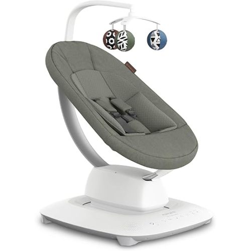 UPPAbaby Mamaroo Smart Swing – Customizable Soothing Modes with MotionSync Technology – Infant Recline + Bluetooth Enabled – Included Newborn Insert – Camila (Dark Green Mélange)