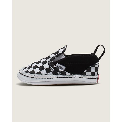 Infant Slip-On V Checkerboard Crib Shoe in Black / True White | Vans