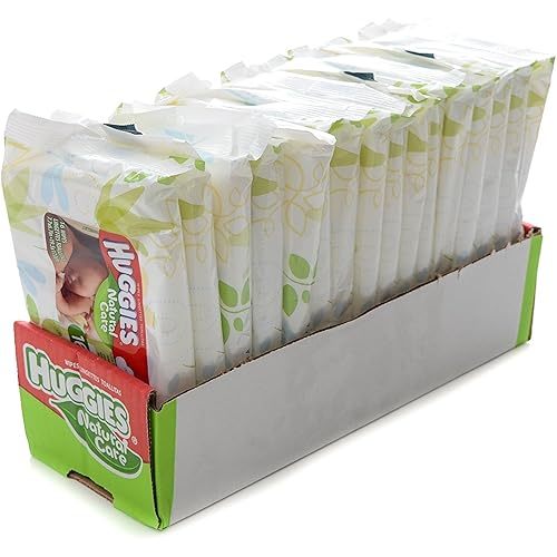 Huggies Bundle - 16 Pack of Natural Care Unscented Baby Travel Wipes 16ct. Each