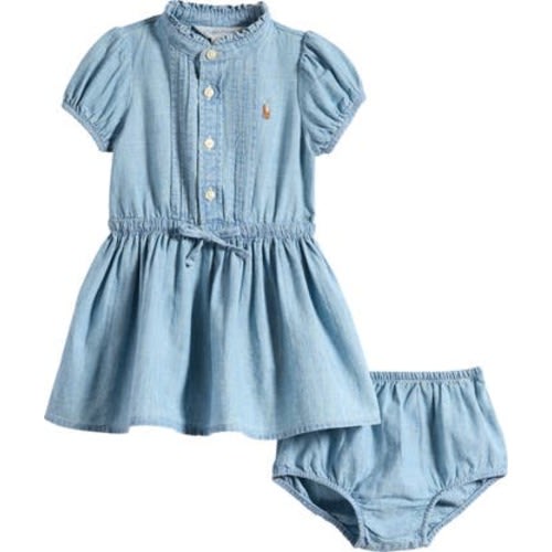 Ruffle Chambray Dress, 9M