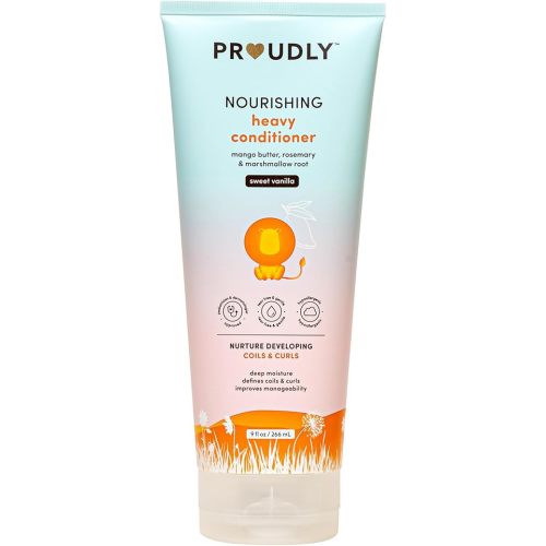 PROUDLY Nourishing Curly & Coily Hair Baby Conditioner by Gabrielle Union & Dwyane Wade, for Black & Brown Babies, Dry, Sensitive Skin, Sweet Vanilla, 9 oz