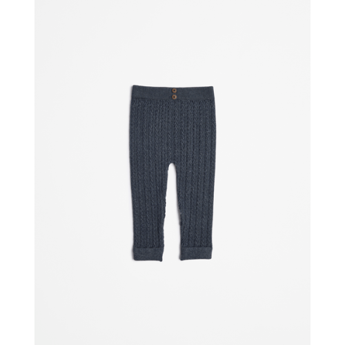 Baby Unisex Cable Leggings - Navy