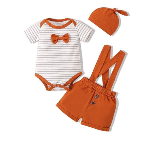 VINUOKER Baby Boy Outfits Baby Boy Summer Clothes Infant Boy Suspender Outfit Sets