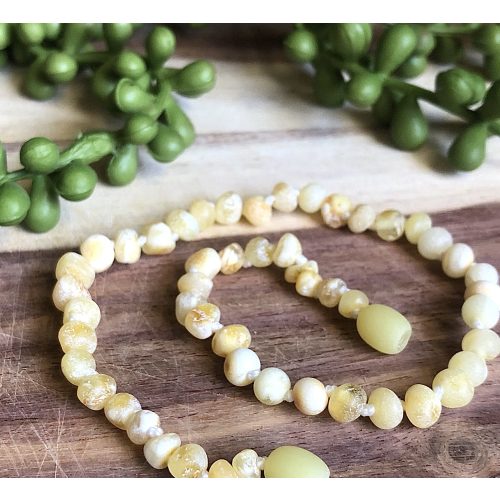 Amber Teething Necklace - Raw Milky White / Butterscotch