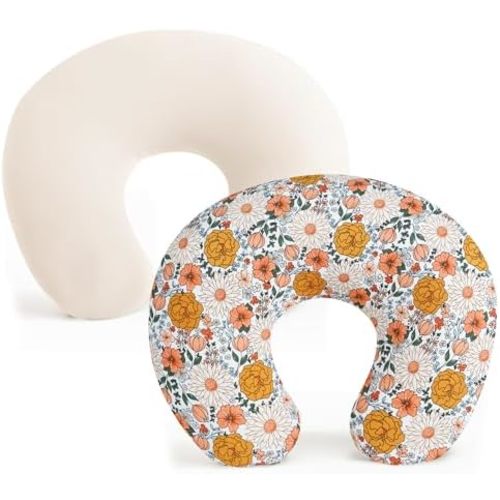 Konssy 2 Pack Nursing Pillow Covers, Soft Stretchy Cover for Breastfeeding