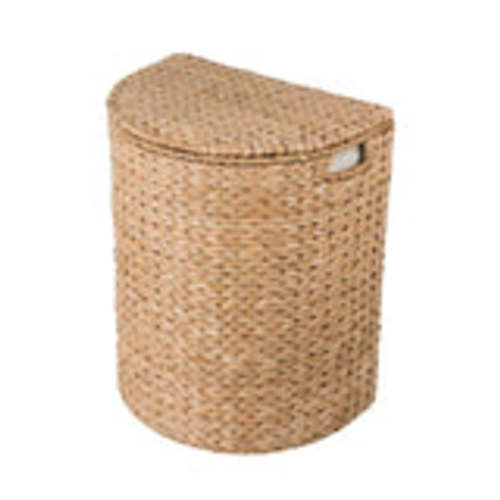 Seagrass Half Moon Hamper & Laundry Basket w/ Removable Liner