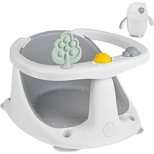 Baby Bath Seat for Babies 6 Months & Up - Bathtub Seats for Babies Sitting Up with Rinse Cup, Non-Slip, Comfortable, Infant Bath Essentials